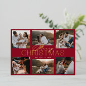 ホイルエレガントプレスのクリスマスカード(6枚の写真) 箔シーズンカード (立ち正面)