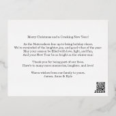 ホイルエレガントモダンくるみ割りクリスマスカード 箔シーズンポストカード (裏面)