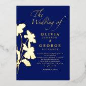 ホイルエレガントモダン付き結婚式招待状 箔招待状 (正面)