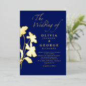 ホイルエレガントモダン付き結婚式招待状 箔招待状 (立ち正面)