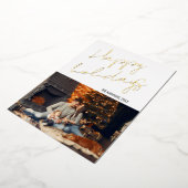 ホイルエレガント付きクリスマスホリデーカード 箔シーズンカード (回転した状態)