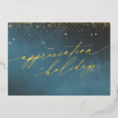 ホイルエレガント企業のホリデーカード 箔シーズンカード (正面)