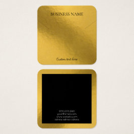 ホイルエレガント金ゴールドネックレス方形表示カード