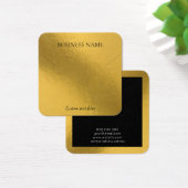 ホイルエレガント金ゴールドネックレス方形表示カード (デスク)