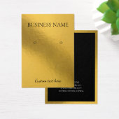 ホイルエレガント金ゴールドモダンイヤリング表示カード (デスク)