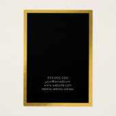 ホイルエレガント金ゴールドモダンイヤリング表示カード (裏面)