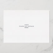 ホイルエレガント金ゴールド卒業サンキューカード 箔招待状 (裏面)