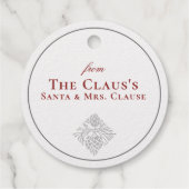 ホイルエレガント「ピネコンの喜び」クリスマス |白 フェイバータグ (裏面)