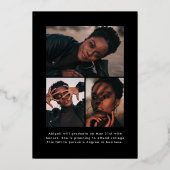 ホイルオフセットアーチフォト卒業発表 箔招待状 (裏面)