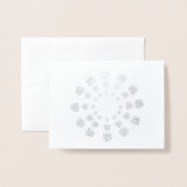 ホイルカード – 同心円内の原子 (封筒付き正面)