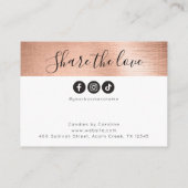 ホイルキャンドル気に共有ラブインサートカード コーリングカード (裏面)