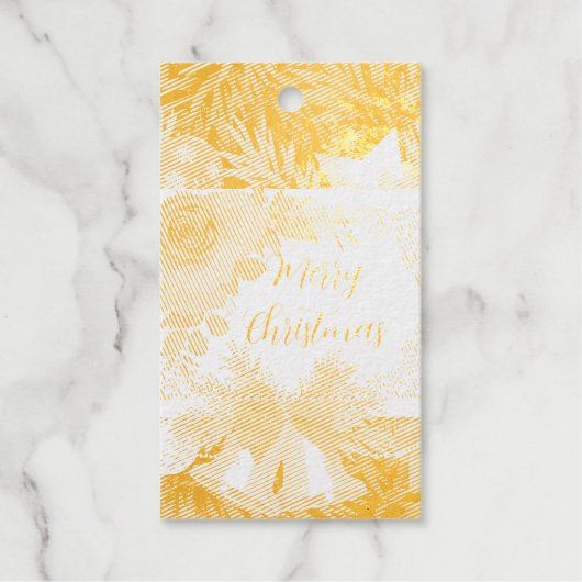 ホイルギフトラベル実在、金属箔、 ギフトタグ (正面)