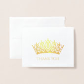 ホイルクラウンサンキューカード 箔カード (封筒付き正面)
