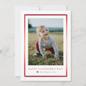 ホイルクラシックフレームポートレートフォトバレンタインデー ノートカード (正面)
