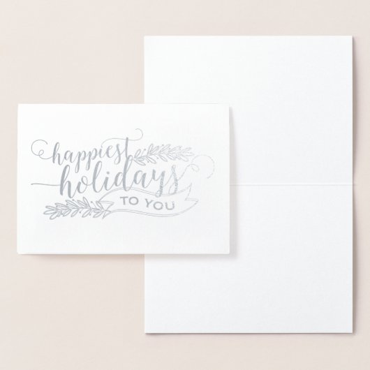 ホイルクリスマスカードに最も幸空白のせな休日 箔カード (ディスプレー)