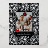 ホイルクリスマスカードテンプレート写真Poin 箔シーズンカード (正面)