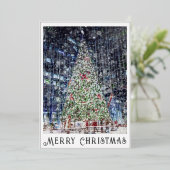 ホイルクリスマスツリーカード 箔シーズンカード (立ち正面)