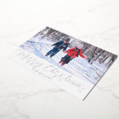 ホイルクリスマスフォトカード（赤の祝日のみ） 箔シーズンカード (回転した状態)