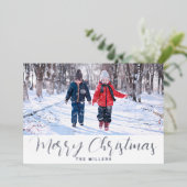 ホイルクリスマスフォトカード(赤の祝日のみ) 箔シーズンカード (立ち正面)