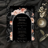 ホイルゴシックヴィンテージ結婚アーチのリハーサルディナー 箔招待状