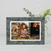 ホイルジュヌノールベリークリスマスフォトカード 箔シーズンカード (立ち正面)