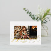 ホイルスクリプトジョエックスノールクリスマスフォトポストカード 箔シーズンポストカード (立ち正面)