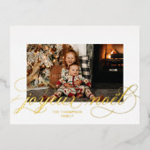 ホイルスクリプトジョエックスノールクリスマスフォトポストカード 箔シーズンポストカード (正面)