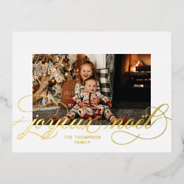 ホイルスクリプトジョエックスノールクリスマスフォトポストカード 箔シーズンポストカード