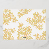 ホイルスクリプトメリークリスマスの葉のフォトカード 箔シーズンカード (裏面)