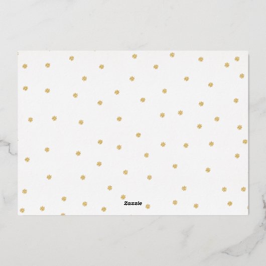 ホイルスクリプトメリークリスマスフォトエレガントカード 箔シーズンカード (裏面)