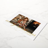 ホイルスクリプトメリークリスマスフォトエレガントカード 箔シーズンカード (回転した状態)