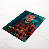 ホイルスクリプト2枚の写真卒業のお知らせ 箔招待状 (回転した状態)