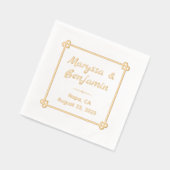 ホイルスタンプ付きナプキン 箔ナプキン (左)