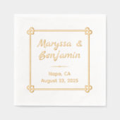 ホイルスタンプ付きナプキン 箔ナプキン (正面)