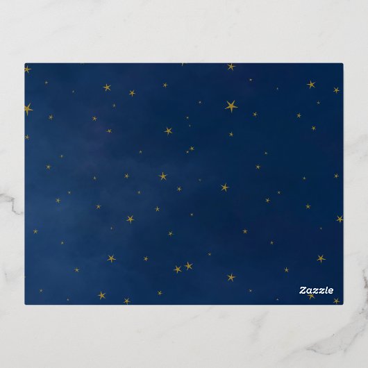 ホイルスターズ天海軍ブリデスメイド提案カード 箔招待状ポストカード (裏面)