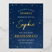 ホイルスターズ天海軍ブリデスメイド提案カード 箔招待状ポストカード (正面)