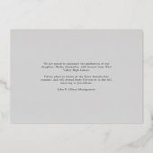 ホイルストライプ |写真卒業のお知らせ 箔招待状 (裏面)