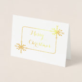 ホイルスノーフレークのクリスマスカード 箔カード (正面)