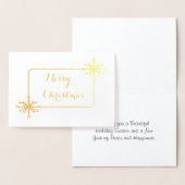 ホイルスノーフレークのクリスマスカード 箔カード (ディスプレー)