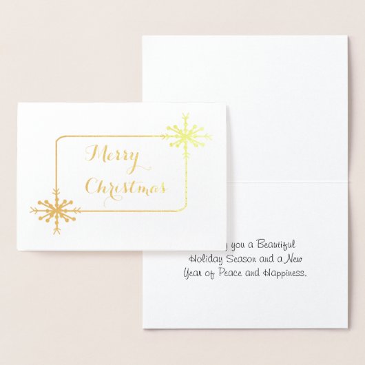 ホイルスノーフレークのクリスマスカード 箔カード (ディスプレー)