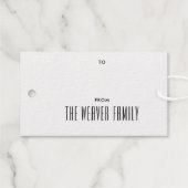 ホイルスノーフレークフローリッシュフレームホリデーギフトラベル ギフトタグ (裏面 (横))