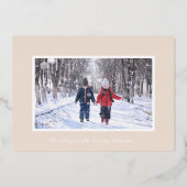 ホイルスノーフレーク幸せな休日フォトカード 箔シーズンカード (裏面)