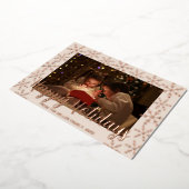 ホイルスノーフレーク幸せな休日フォトカード 箔シーズンカード (回転した状態)