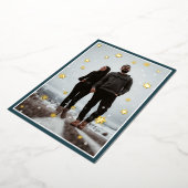 ホイルスノーフレーク&静かな冬の夜 箔シーズンカード (回転した状態)