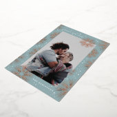 ホイルスパークリー青花火新年フォトカード 箔シーズンカード (回転した状態)