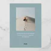 ホイルスパークリー青花火新年フォトカード 箔シーズンカード (裏面)