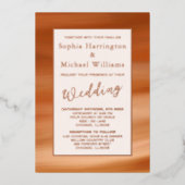 ホイルテラコッタボホ編集可能テンプレート秋 箔招待状 (正面)