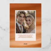 ホイルテラコッタボホ編集可能テンプレート秋 箔招待状 (裏面)