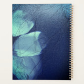 ホイルトルコイズフローラネイビーブルースクリプトモノグラム プランナー手帳 (裏面)