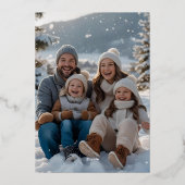 ホイルハッピーホリデーズクリスマスカーモダンド2枚の写真 箔シーズンカード (裏面)